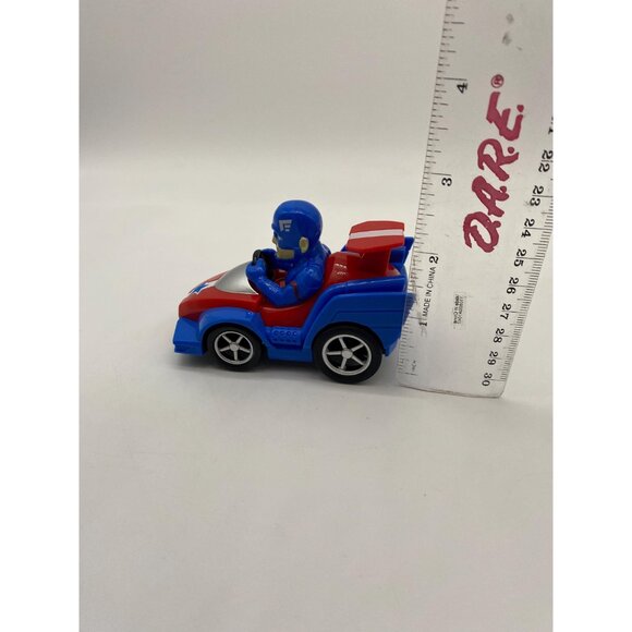 Marvel Super Hero Adventures Pull Back Captain America Car Toy - Picture 6 of 8